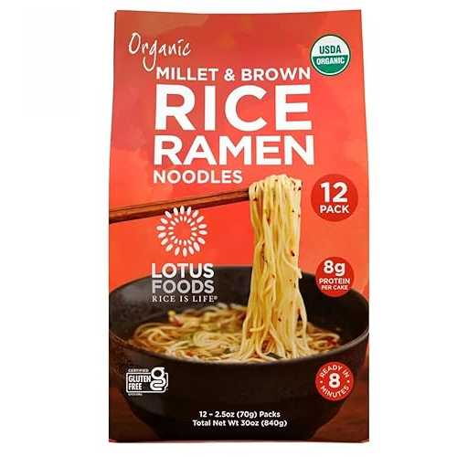 Generic Organic Millet \u0026 Brown Rice Ramen, 25 薬局衡オンス (12 Count) - Gluten Free, Vegan \u0026 Non GMO Traditional Japanese Style Noodles