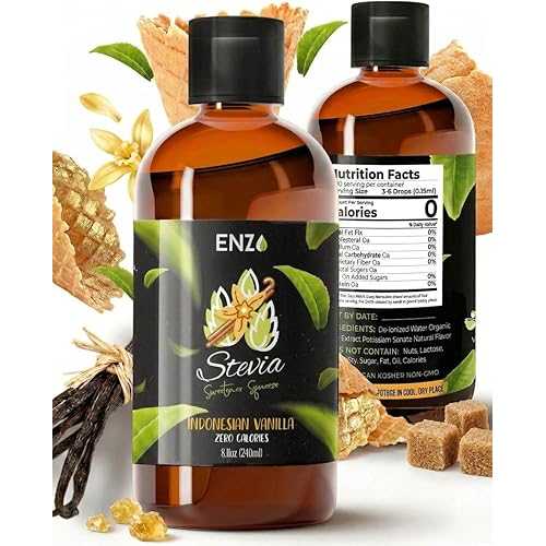 Enzo\u0027s Private Selection Enzo Liquid Stevia Drops Our Zero Calories Sweetener (8薬局衡オンス - 1600 Servings/Bottle) - Vanilla - All Natural flavoring with No Artificial Additives \u0026 Filler Ingredient