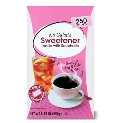Generic Sweetener Packets, 250 Count, Zero Calorie Artificial Sweetener for Coffee, Tea \u0026 Drinks- 8.82 薬局衡オンス 1 box