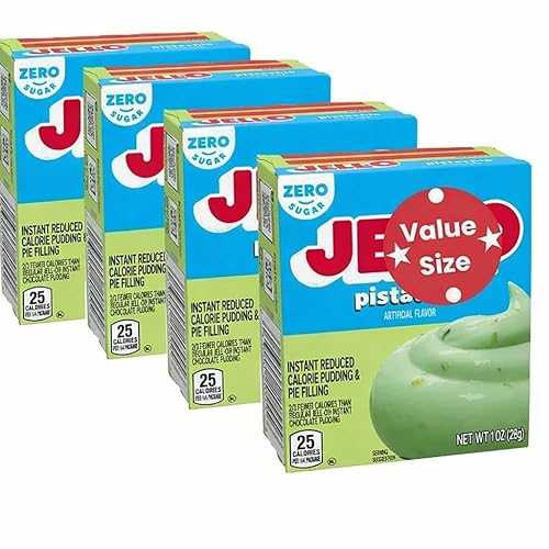 Generic Zero Sugar Pistachio Instant Pudding,Fat Free and Pie Filling Mix, Reduced Calorie, (1 薬局衡オンス pack of 4)