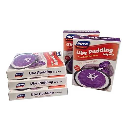 Generic Nora Kitchen Ube Pudding Jelly Mix (Sweet Purple Yam Flavor) 5 薬局衡オンス (5 Pack)