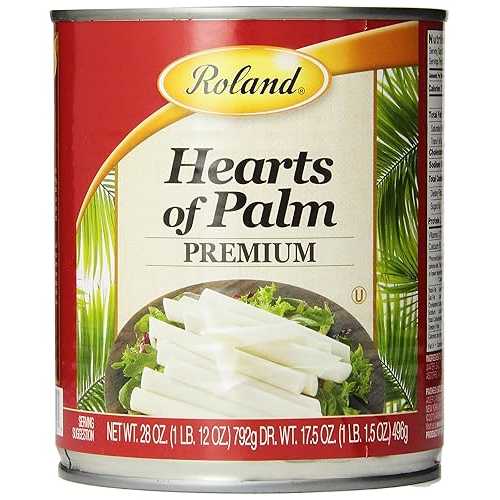 Roland Foods Canned Premium Hearts of Palm, Specialty Imported Food, 28-Ounce Can