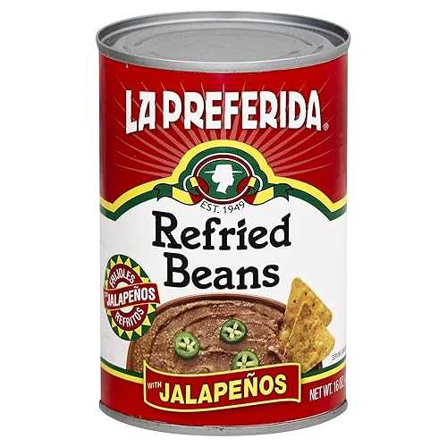 La Preferida Refried Beans Jalapenos, 16-Ounce (Pack of 12)