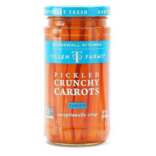 Tillen Farms Veggies, Pickled Crispy Carrots, 12 Ounce (Pack of 4) by Tillen Farms