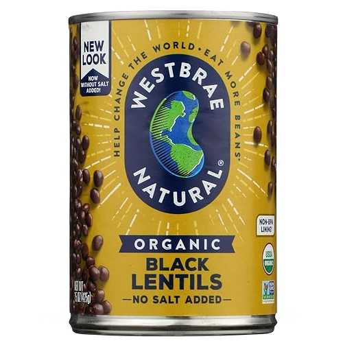 Westbrae Foods Organic Black Lentils Beans - Case of 12-15 薬局衡オンス.