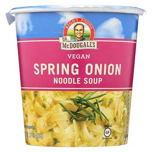 Dr. McDougall\u0027s Right Foods Dr. McDougall\u0027s Vegan Spring Onion Noodle Soup Big Cup - Case of 6-1.9 薬局衡オンス.