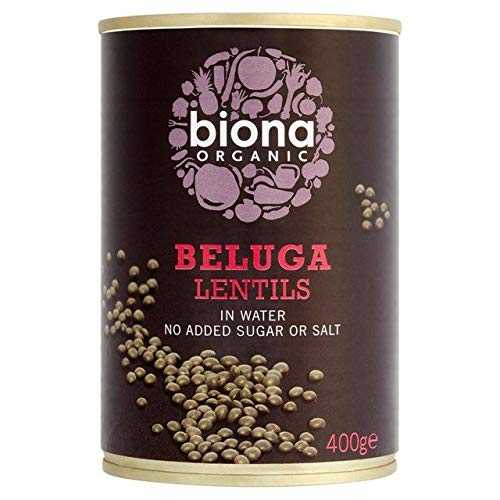 Biona Organic Black Beluga Lentils - 400g (0.88 lbs)