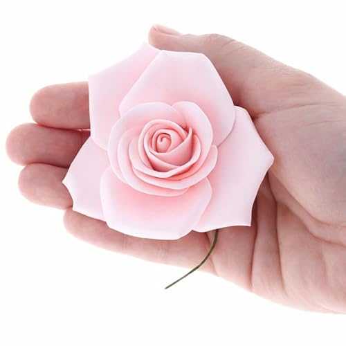 Global Sugar Art Peace Rose Sugar Cake Flowers, Pink 3 Inch, 9 Count by Chef Alan Tetreault