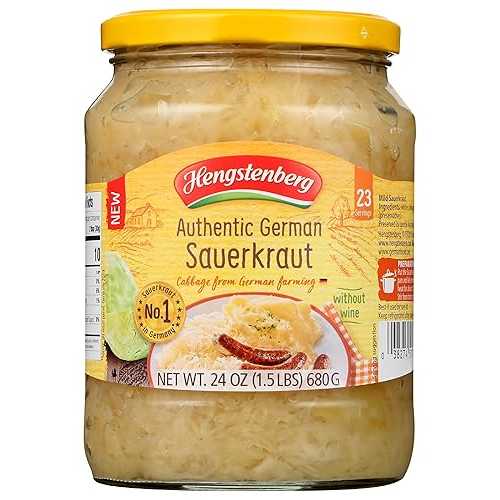Hengstenberg Authentic German Sauerkraut, 24 Ounce (Pack of 6)