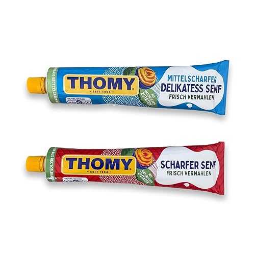 German Mustard Set - Deli \u0026 Extra Hot - 2 x 200 ml - Thomy - Germany