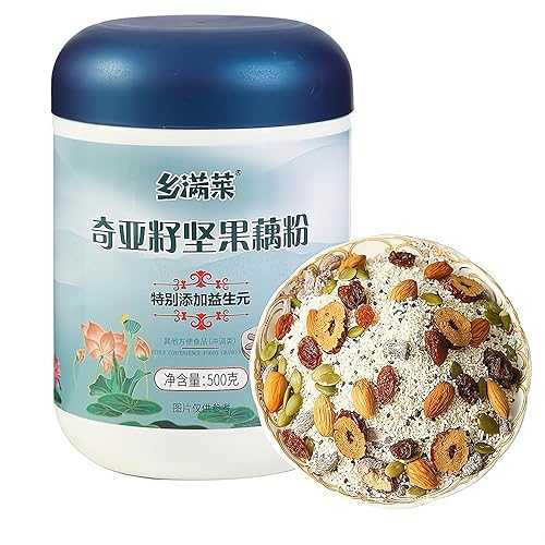 Phuumy Chia Seeds \u0026 Nuts Lotus Root Soup,Delicious And Nutritious Chia Seed Nut Lotus Root Noodle Soup Authentic Chinese Food With Corn Starch Powder, Osmanthus, And For a Flavorful Experience