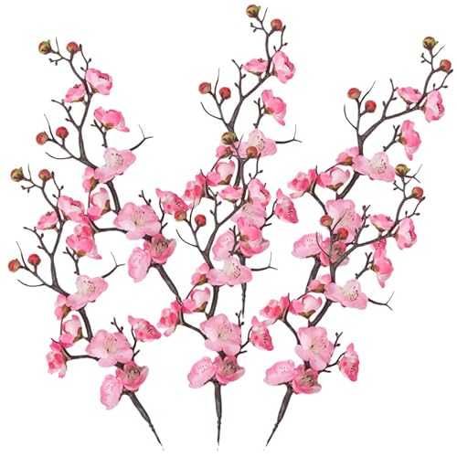 FELTECHELECTR 6Pcs Cherry Blossom Cake Topper Decorations Japanese Style Edible Cake Picks for Birthday Parties Weddings and Celebrations 11.8 Inch Elegant Floral Ornaments