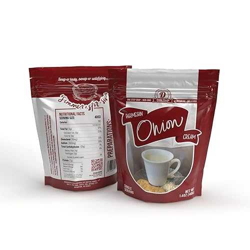 Dottie Foods, LLC Onion Parmesan Cream Singles - 1.4 薬局衡オンス Single Serve Pouch - Tray of 12 Pouches