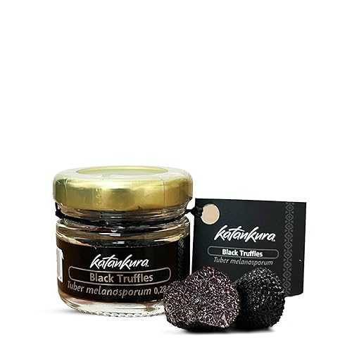 Katankura Whole Black Truffle, Preserved Truffles Wild Harvested, Vegan Gluten Free Non-GMO, Gourmet Fresh Truffle インチ Glass Jar - 0.28 Oz (Pack of 1)