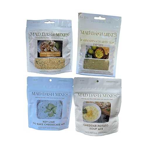Mad Dash Mixes Family Favorites Dry Spice Mix Bundle 4 Pack Hand Blended Gourmet Artisan Premium Ingredients Soup Appetizer Dessert