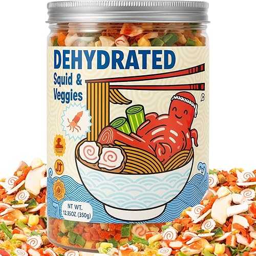 SIHASO Dried Ramen Toppings 11 Mix Seafood \u0026 Veggies - Real Squid, Shrimp, Fish Cake \u0026 Goji Berry, Low Fat, No Added MSG, 12.35 薬局衡オンス Resealable Jar for Instant Ramen, Soups, Rice