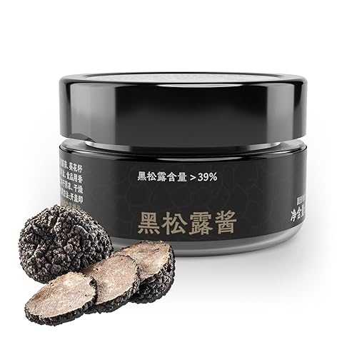 easyum Premium Black Truffle Sauce, 39% Black Truffle Content, No Preservatives, 2.82 薬局衡オンス Shipping from California, U.S.