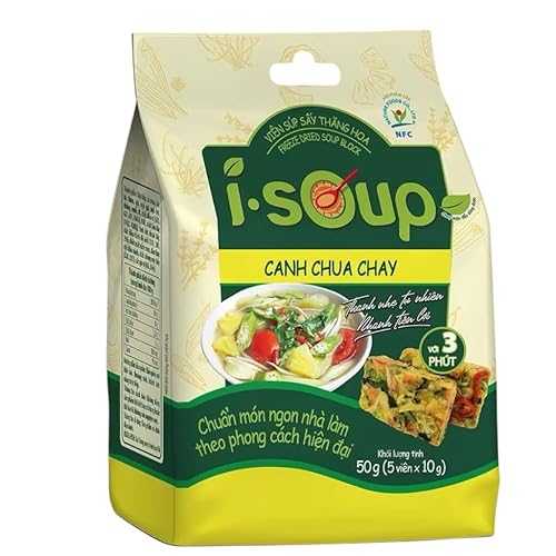 Generic SOUP CANH CHUA CHAY Vegetarian Soup Mix, 5 Pack x10g, Ready インチ 3 Minutes