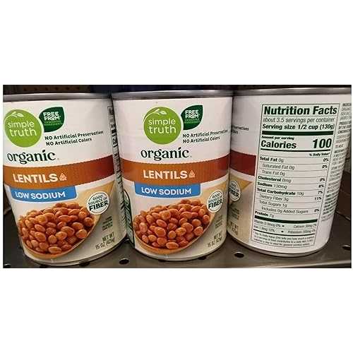 Generic Organic Lentils Low Sodium (3 Cans, 15 薬局衡オンス. each)