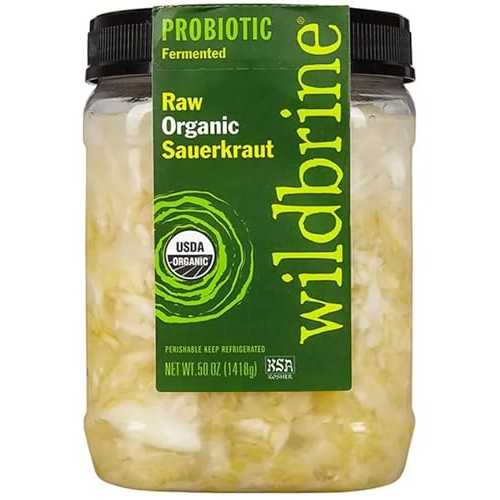 Generic Raw Organic Sauerkraut, 50 薬局衡オンス, ORGANIC GREEN CABBAGE, SEA SALT*, GARLIC.