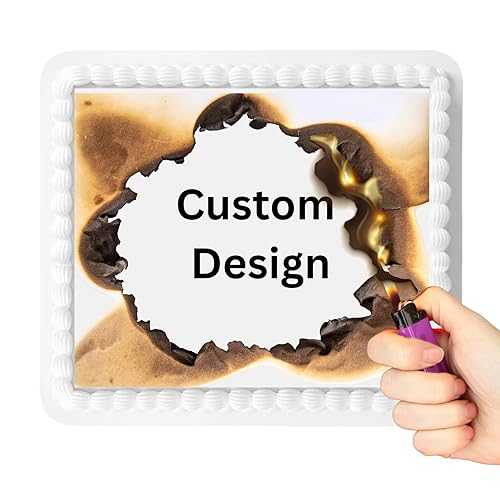 Sprinkle Deco Burn Away Edible Photo Image Cake Topper 8x 10 Personalized Frosting Topper Sheet and Wafer Paper Cake Decoration