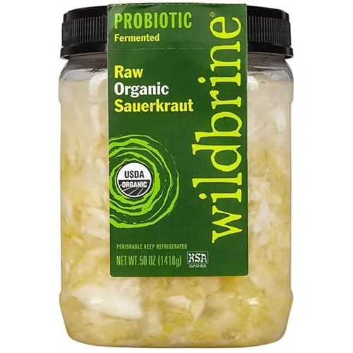 Generic Raw Organic Sauerkraut, 50 薬局衡オンス, ORGANIC GREEN CABBAGE, SEA SALT*, GARLIC.