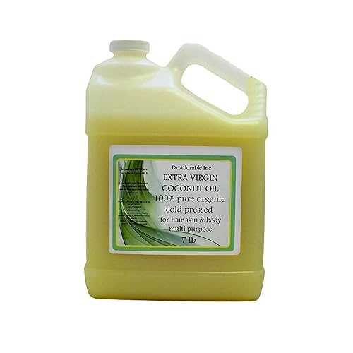 Dr Adorable - 7 重量ポンド - Coconut Extra Virgin Oil - 100% Pure Natural Organic Cold Pressed