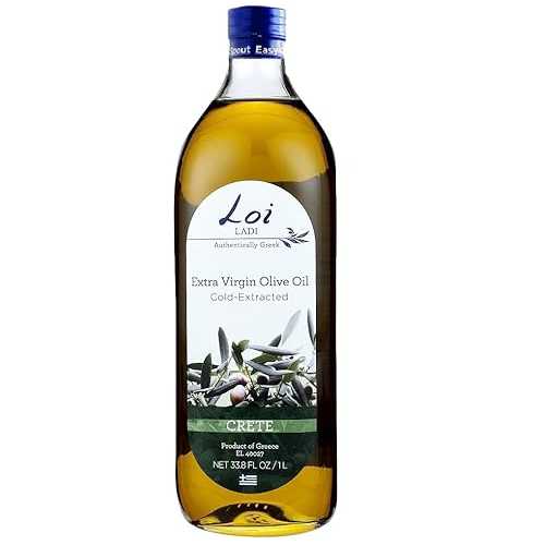 Loi Pasta Loi Ladi Extra Virgin Olive Oil - Greek EVOO from Crete Greece - Cold Pressed Unfiltered Koroneiki Olive Oil - Premium Mediterranean Cooking Oil for Salads, Pasta, Bread Dipping - 33.8 Fl Oz (1 Liter)