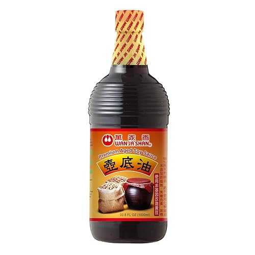 Wan Ja Shan Premium Aged Soy Sauce, Pot-Bottom Soy Sauce, All-Natural, Made From Non-GMO Soybeans, No MSG, No Preservatives, Traditional Brewed, Rich Umami Flavor 33.8薬局衡オンス (Pack of 1)