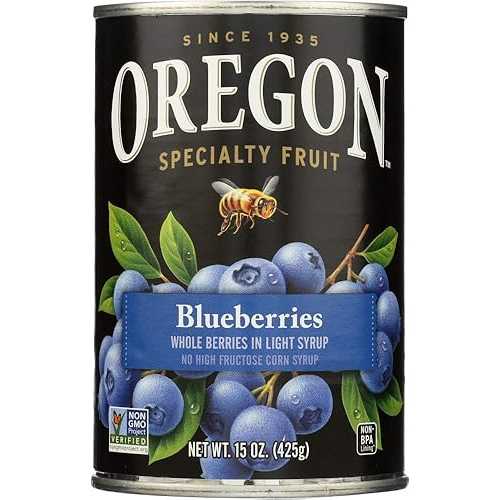 Oregon Fruit Products Blueberries インチ Light Syrup, 15 薬局衡オンス (4 pack)