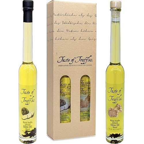 TASTE OF TRUFFLES Black \u0026 White Truffle Oil Gift Set (2 x 3.38 Oz)