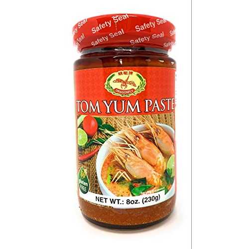 Gluten Free Thai Tom Yum Paste Instant Hot and Sour Soup Base 8 薬局衡オンス imported from Thailand (2 packs)