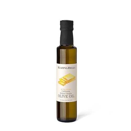 Blazing Bella Butter Olive Oil Buttery Extra Virgin Olive Oil for Popcorn, Cooking \u0026 Finishing Cold-Pressed California Olive Oil 8.45 fl 薬局衡オンス (250ml)