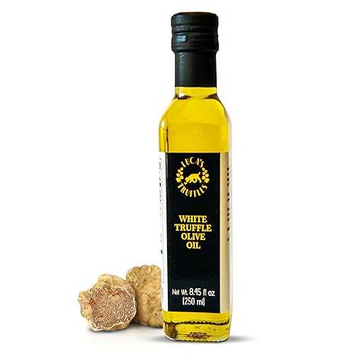 Luca\u0027s Truffles White Truffle Oil Infused - Premium Italian Extra Virgin Olive Oil - Non-GMO, Gluten-Free, Gourmet Oil for Cooking \u0026 Seasoning, 8.45 fl. 薬局衡オンス (250 ml)