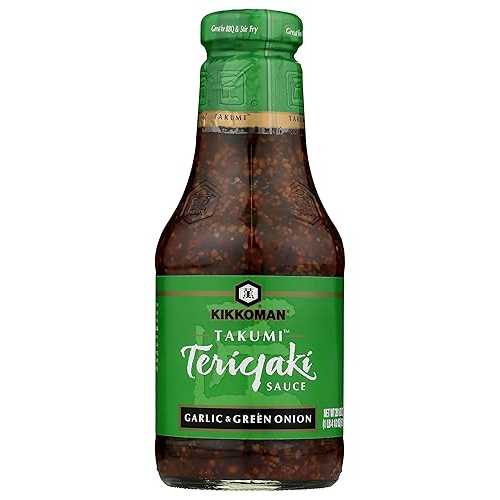 Kikkoman Takumi Teriyaki Sauce, Garlic \u0026 Green Onion, Great for BBQ \u0026 Stir Fry, 20.5 Ounce (Pack of 6)