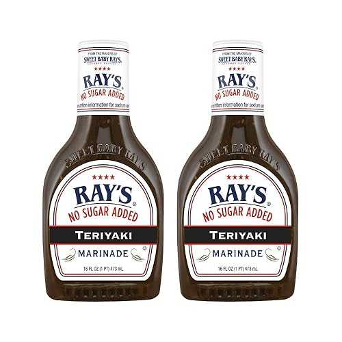 Sweet Baby Ray\u0027s No Sugar Added Teriyaki Marinade, 16 Fl Oz (Pack of 2)