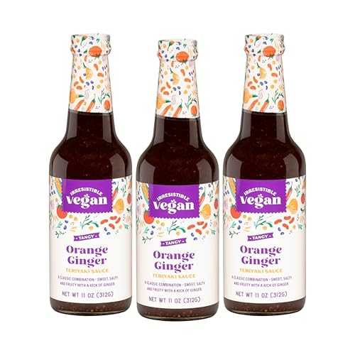 Irresistible Vegan Orange Ginger Organic Teriyaki Sauce 11薬局衡オンス - 316g (11薬局衡オンス, 3)