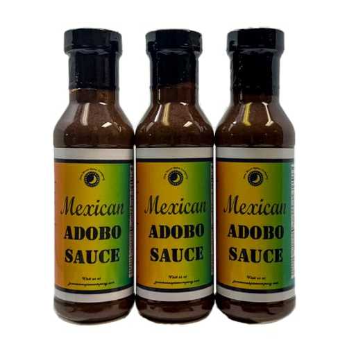 June Moon Spice Company Premium / Mexican Adobo Sauce / 3 Pack / 12 Fluid Ounce Bottles with Flavor Lock Caps / Crafted インチ Small Batches / Mexican Adobo Sauce 3-Pack Experience Rich, Spicy Flavor インチ Every Bottle!