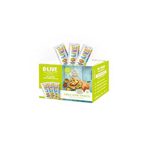 O-Live\u0026Co. USDA Organic Premium Extra Virgin Olive Oil Packets- Pack of 50 Sticks - Single Serve Shot - Individual Travel Packets - Polyphenol Rich - Cold Pressed - On The Go - Dressing\u0026Cooking