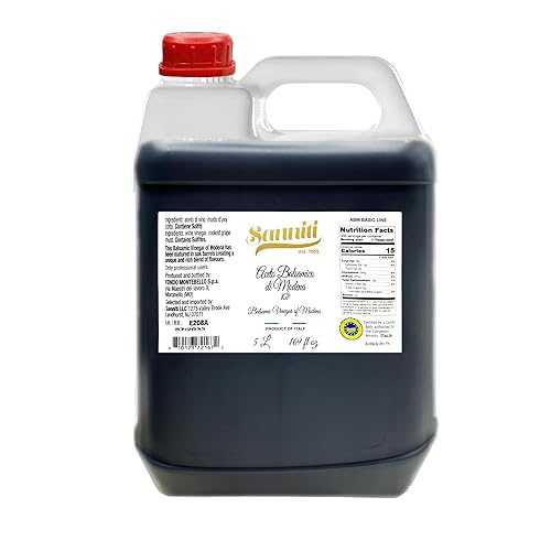Sanniti Italian Aged Balsamic Vinegar of Modena / IGP Certified / Aceto Balsamico, 5 Liter