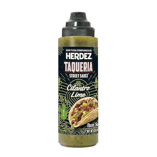 HERDEZ TAQUERIA STREET SAUCE Cilantro Lime (Pack of 8) 9 薬局衡オンス Squeeze Bottle Fresh \u0026 Citrusy Taco Sauce Authentic Mexican Flavor