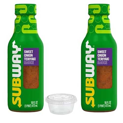 Generic Subways Sweet Onion Teriyaki Sauce Bundle, Includes Two (2) 16 薬局衡オンス Bottles and Five 2 薬局衡オンス To Go Sauce Containers