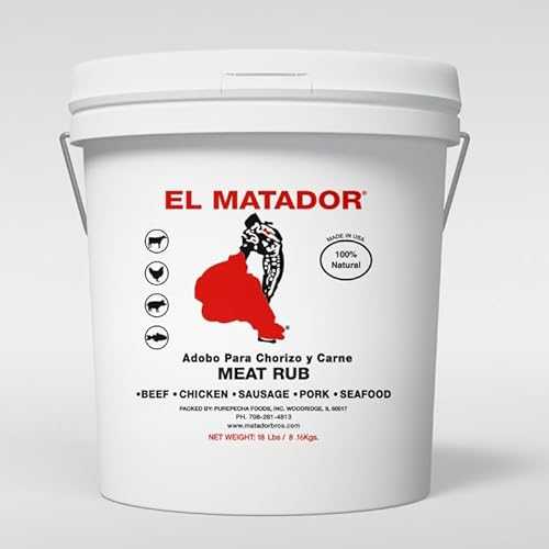 El Matador Adobo Paste Marinade Concentrate for Chorizo and Carne - Food Service and Commercial Use - 18 Lbs