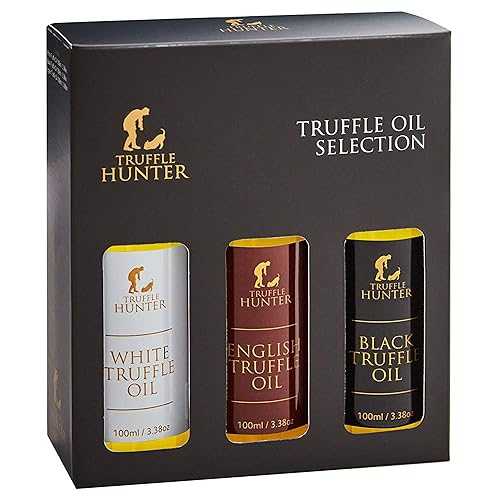 TruffleHunter - イングリッシュ、黒いこと\u0026白いこと トリュフ 油絵の具 書き割り - 3.38 薬局衡オンス x 3 TruffleHunter - English, Black \u0026 White Truffle Oil Set - 3.38 Oz x 3