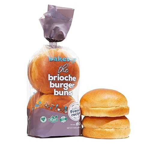 bakerly Brioche Burger Buns Pack of 18, 4-Count, Non-GMO, No Artificial Colors or Flavors (72 Total Brioche Burger Buns)