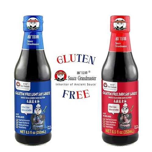 Sauce Grandmaster Premium Double Brewed Soy Sauce King (Dark + Light) / All-Purpose Marinades, Stir-Fry, Dipping / Authentic Umami for Sushi, Ramen, BBQ / Gluten-Free, Non-GMO, Vegan, No Preservatives (Naturally Age