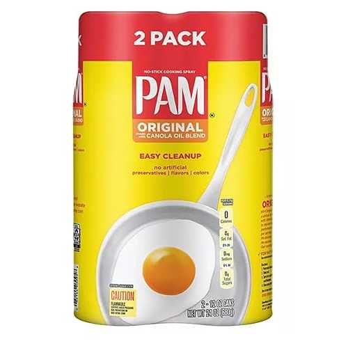 Generic Original No-Stick Cooking Spray 100% Natural Canola Oil (Pack of 2-2 Count Sets, 4 Cans Total)
