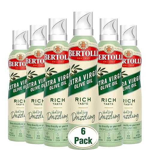 Bertolli Extra Virgin Olive Oil Spray, Rich Taste, Non-Aerosol, Contains Polyphenols, 4.9 fl 薬局衡オンス, Pack of 6