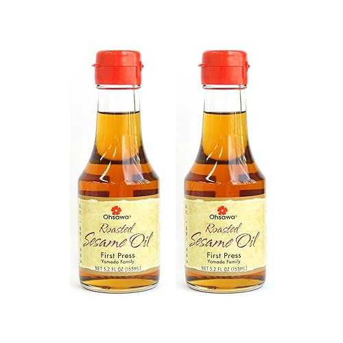 Ohsawa Japanese Premium Roasted Sesame Oil - Set of 2-5.2 fl 薬局衡オンス (153 ml) - 100% First-Pressed - Additive-Free - Product of Japan