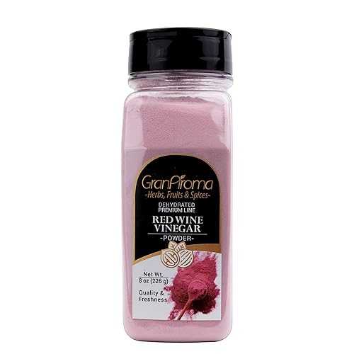 GranAroma Red Wine Vinegar Powder, Tart Flavor, Dry Rubs \u0026 Dressings, Seasoning Powder (8 Ounce)